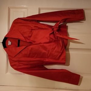 Betu silk wrap top. Size small. Iredescent orange!